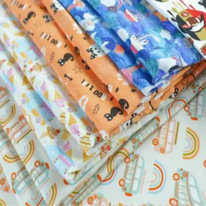 Suerte textile digital print cotton lycra bamboo spandex fabric wholesale by the yard