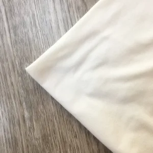 Suerte textile white solid color dbp double brushed poly polyester knit fabric
